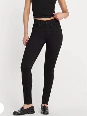 A16 Good American Women's High-Rise Black Skinny Jeans
